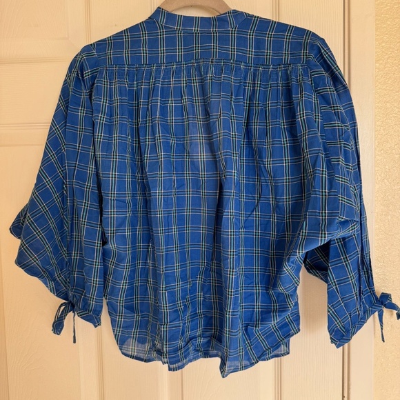 NWT DOEN O'Keeffe Top in Park Lane Plaid XS - Picture 13 of 13